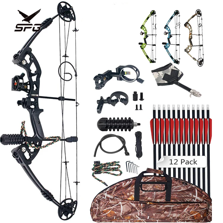 

SPG Arrow Hunting Archery Compound Bow Fiberglass Carbon Fiber Compound Bow and Arrow Set