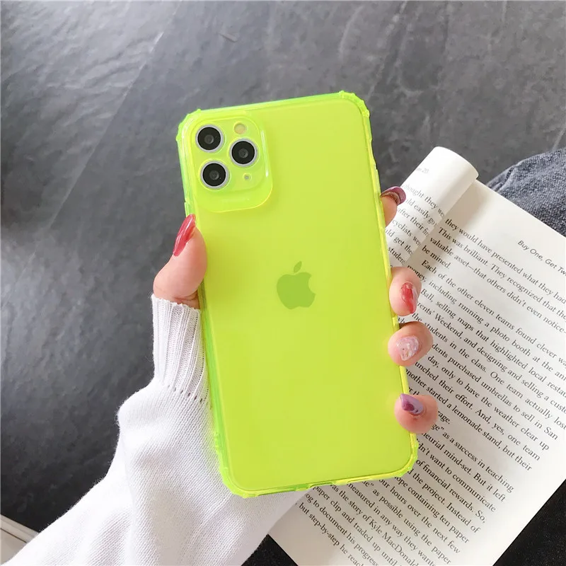 

Translucent candy color phone protection case for Iphone 6 7 8 X 11 Pro max Shockproof Durable Light Weight