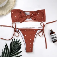 

Loss sale Clearance $1 $2 dot bikini swimwear in stock swimsuit