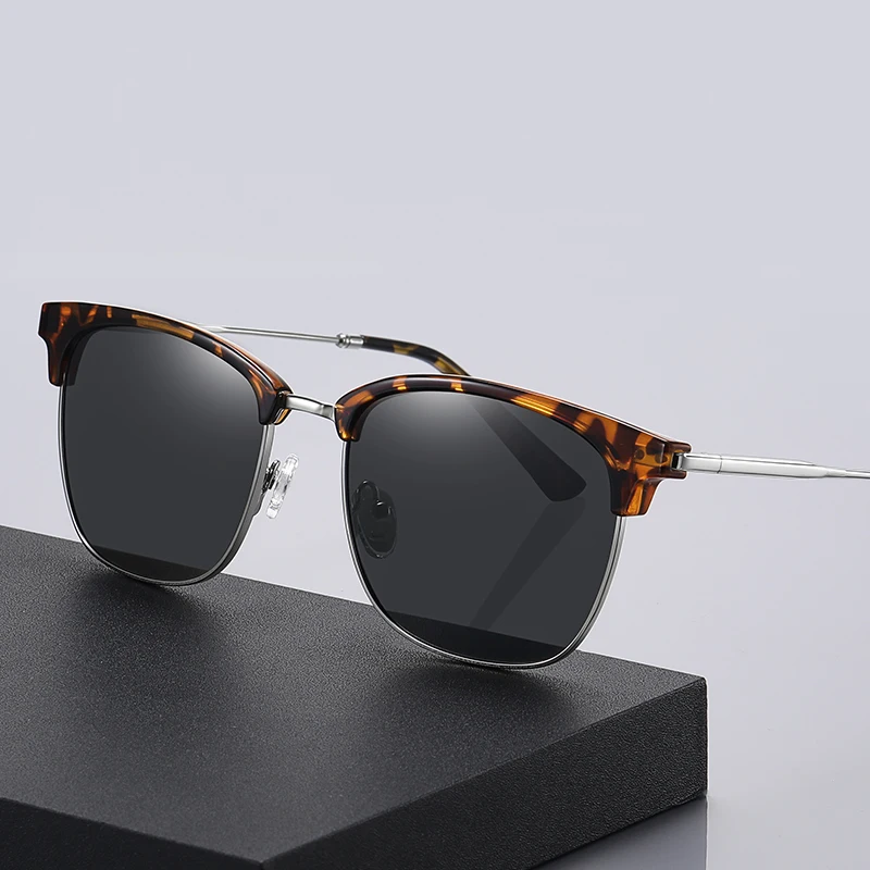 

2021 Club Master Polarized Retro Metal Frame Square Rectangular Sunglasses