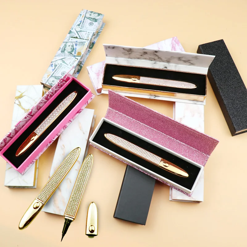 

New Multi Styles Lashglue Glue Pen Eyeliner Diamond Shape Customized Box Eyelash Eyeliner Glue Pen