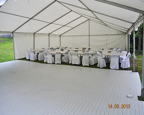 Turf protection flooring interlocking event floor white event deck portable tent flooring