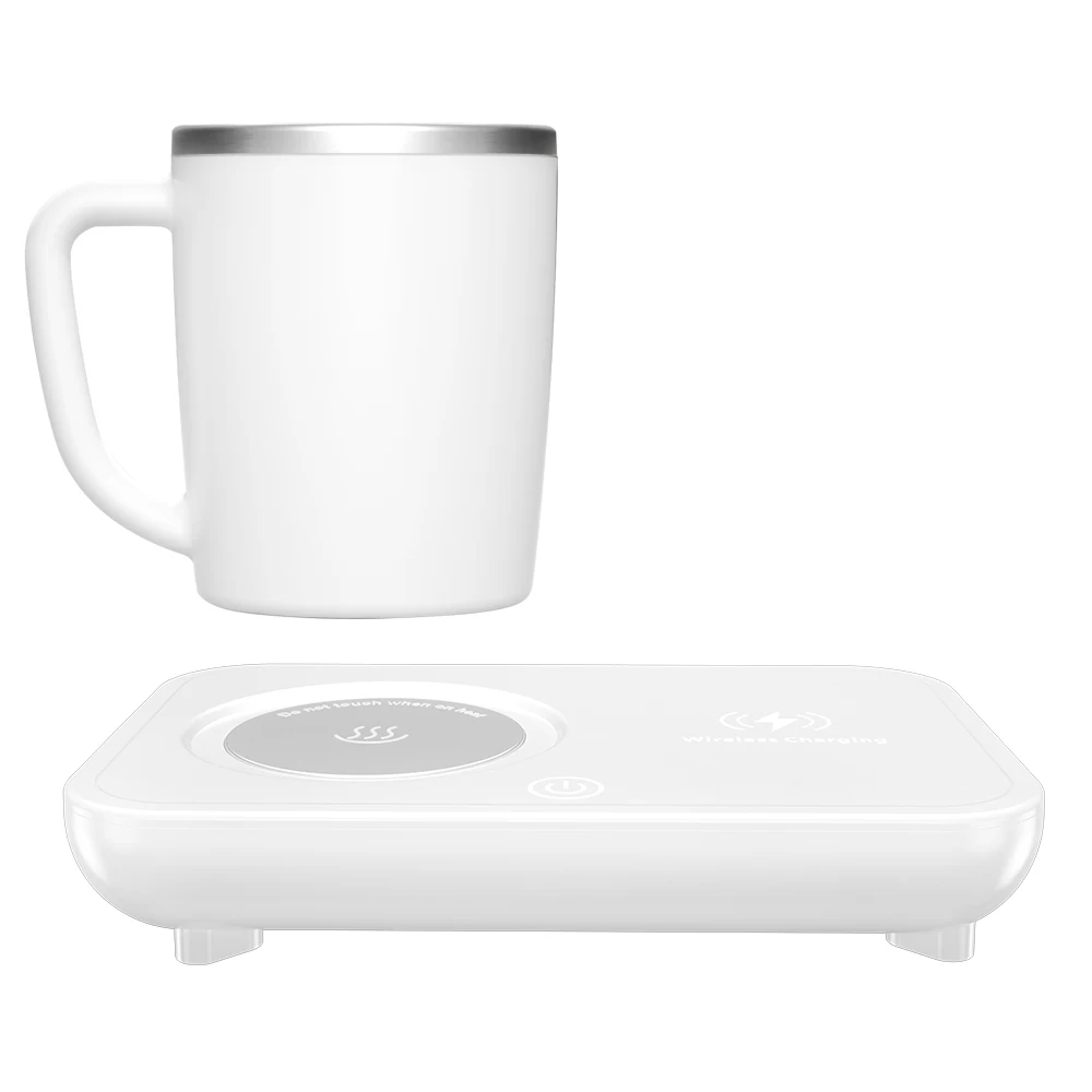 

ODM OEM Wireless Charging Heating Cup with Fast Wireless Charging Pad Coffee Warm Cup Cooling Drinking Wireless Charger, Dark black, pure white, pink