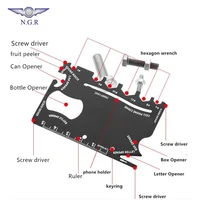 

Factory Newest arrival 13 in 1 wallet survival multi tool credit card for outdoor camping and hiking