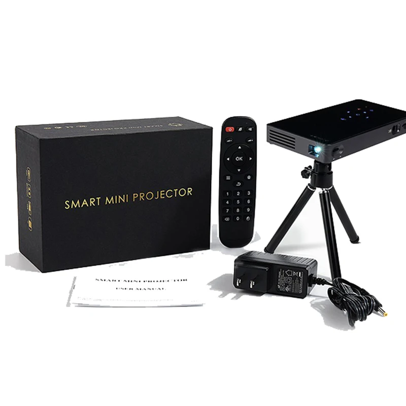 

P8 854*480 Digital Android 7.1 1GB 8GB Dlp 4k Smart Phone Projector With Tripod