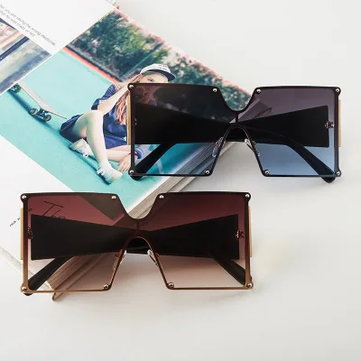 

Oversized Sunglasses 2021 new arrivals fashion designer square frame trendy women shades sun glasses sunglasses, Custom colors