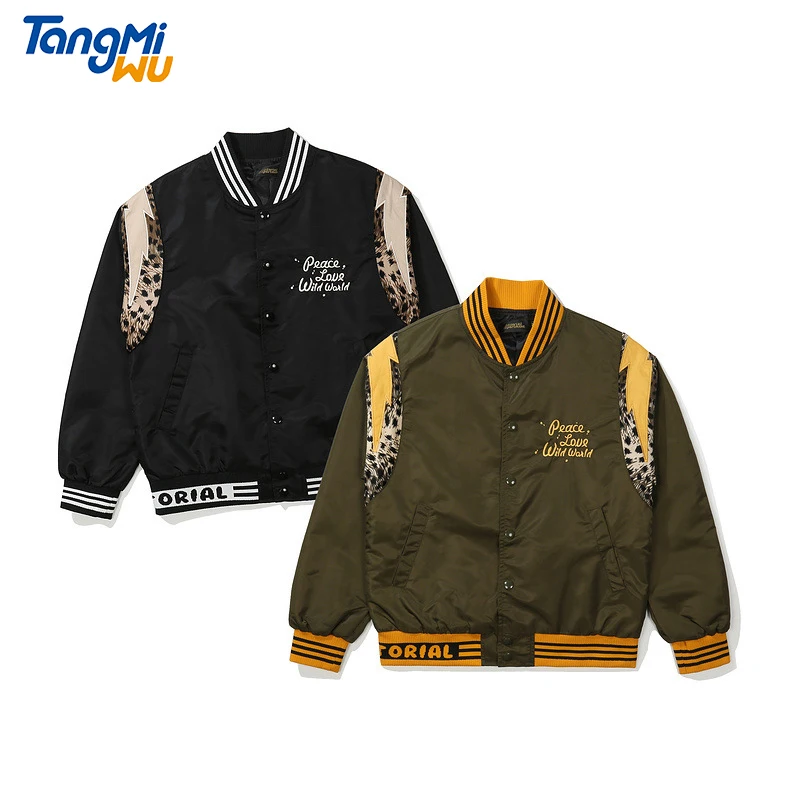 

TMW high quality mens jackets loose Letter stitching high street Harrington models chaquetas hombre man bomber jackets