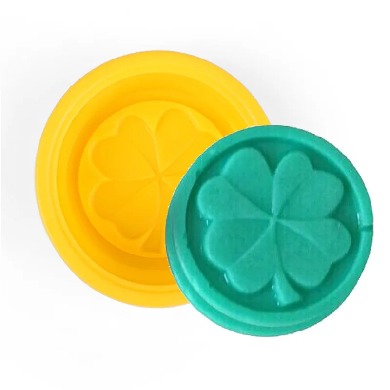 

Flower Lucky grass clover shape silicone 3d cake+molds soap mold, Pantone color