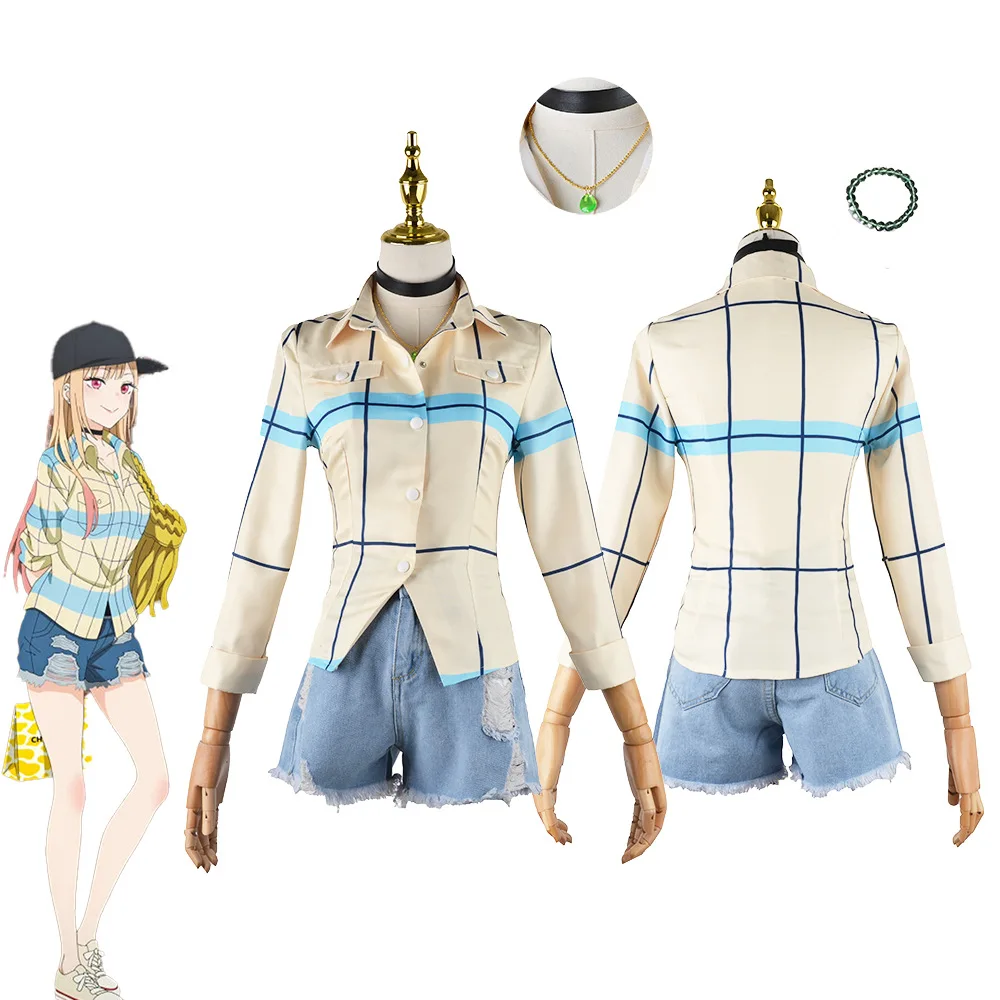 

XS-3XL 5PCS Marin Kitagawa Cosplay My Dress Up Darling Costume JK School Uniform Skirt Outfits Halloween Carnival Suit