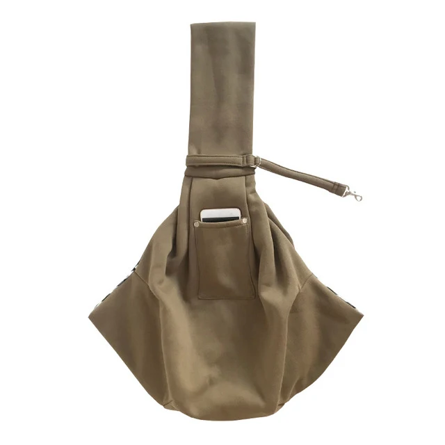 

Factory wholesale new style outdoor cross body single shoulder pet carrier tote bag with thick straps, Brown, yellow, blue, gray