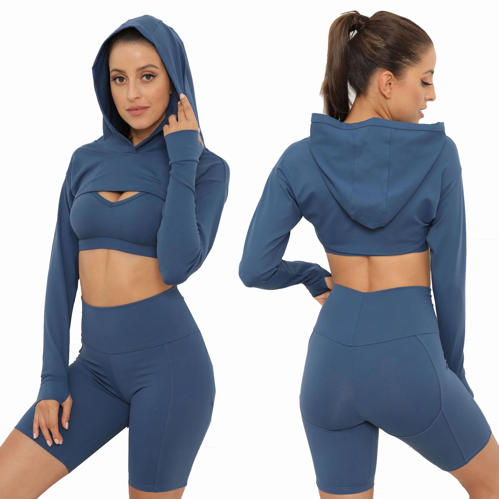 

Custom Logo High Elastic Solid Color Women Sport Set Yoga Women Sportswear Sets 2022 Yoga Set Butt Lift, As picture