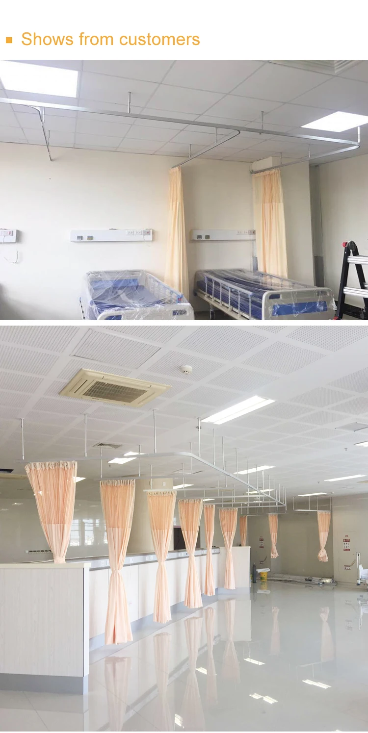 Medical Curtain Rail Emergency Room Hospital Cubicle Curtain Track With