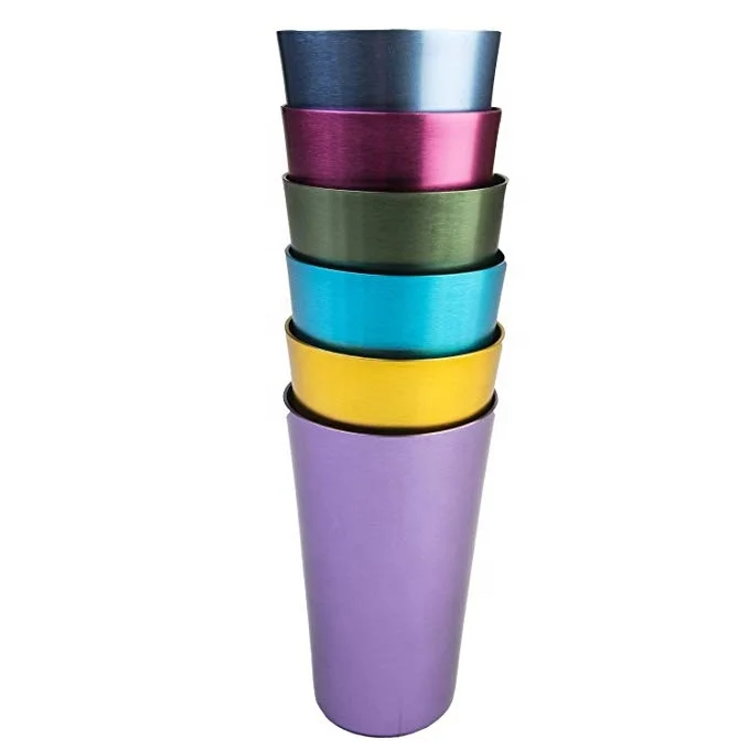 

passed 16oz colorful 6 cups set Retro Aluminum Tumblers Retro Wine Tumblers, Wine red , red ,hblue,purple ,green ,yellow
