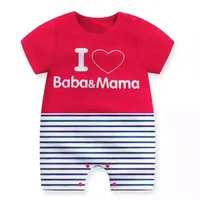 

China factory baby clothing cotton short sleeve jumpers new born baby romper summer unisex baby clothes