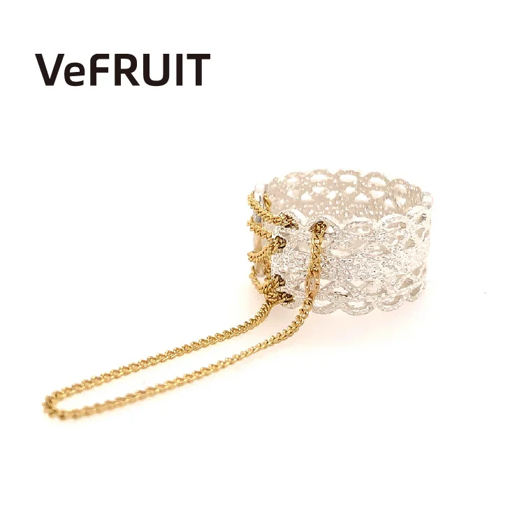 

VeFruit White Grace Lace Ring brass costume jewelry accessories Private Label chic 2021 fashion trendy chic ins