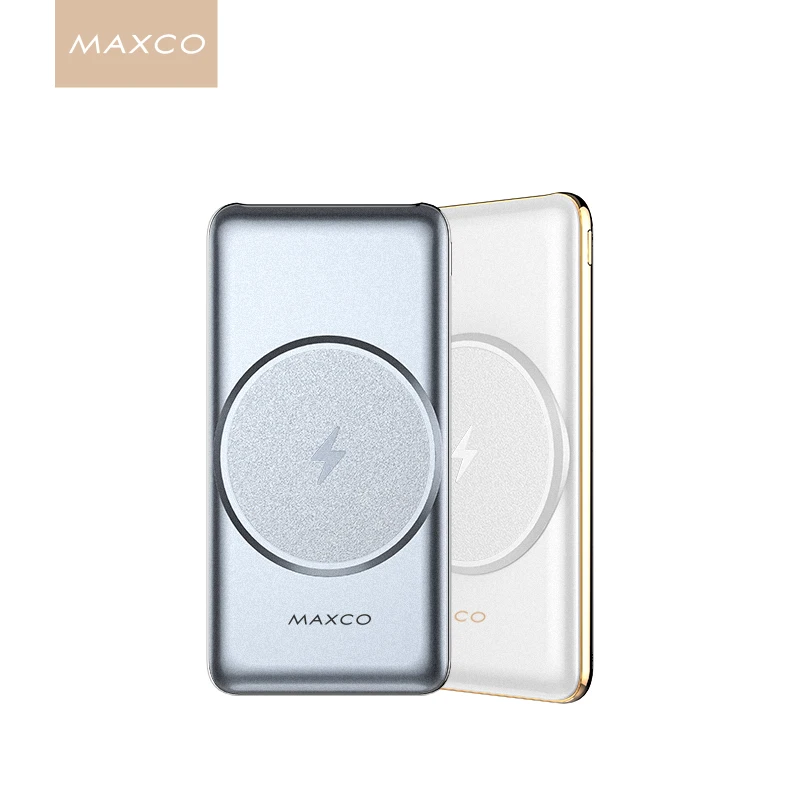 

Maxco 2021 new products 15w portable charger mag safe wireless magnetic power bank 10000mah charging for new iPhone 12 13