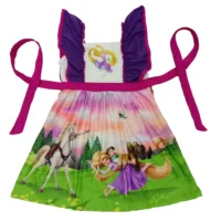 

2020 New arrival hot selling baby girls princess purple party dresses sleeveless beautiful dress