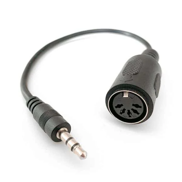 TRS-MIDI Cable - 3.5mm TRS to Female 5-pin MIDI adapter plug