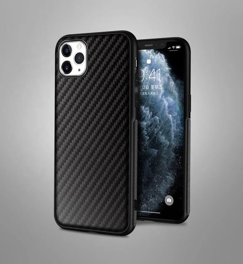 Carbon Fiber Stripe Print Soft Flexible TPU Other Mobile Phone Accessories Case for Apple iPhone 11 Pro Max XS XR X 8 Plus 7 6s