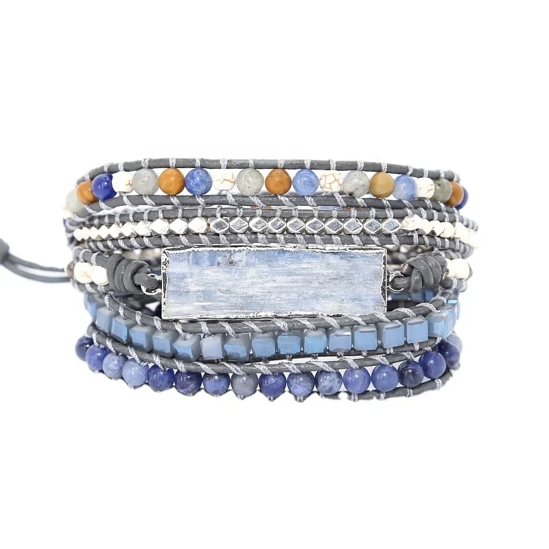 

Bohemia Handmade Jewelry Handmade Multi Color Adjustable Genuine Crystal Bracelet, Multi color beaded bracelet