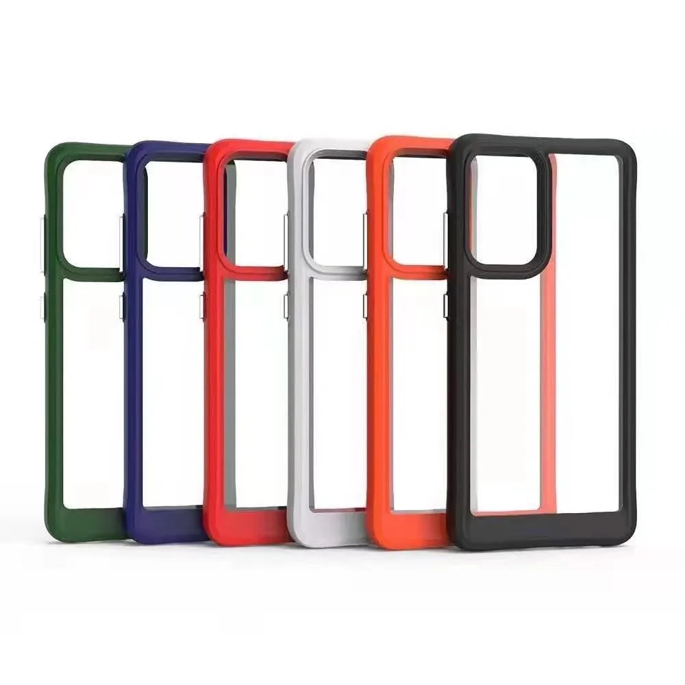 

Candy color frame acrylic transparent for samsung a 12 52 72 s 21 20 fe case, 6 colors