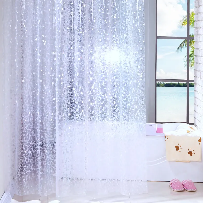 

Waterproof Heavy-Duty Waterproof Mildewproof 3D PEVA Plastic Bath Shower Curtain, Colorful