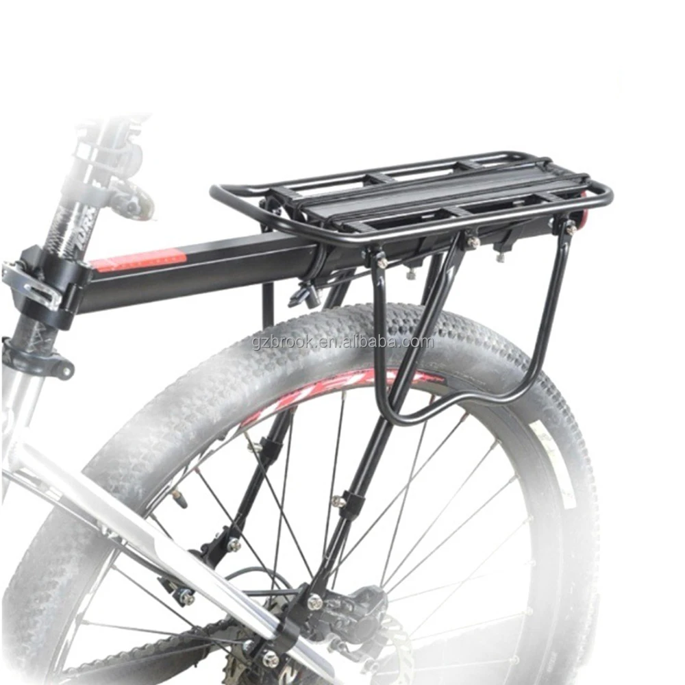 

Heavy duty quick release seat post bike carrier rack for mountain bicycle, Black