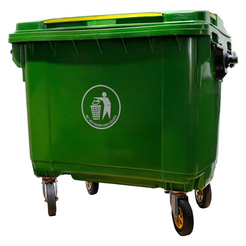 

1100 litre plastic recycle waste bin wheeled garbage container rubbish bin, Grey body&green cover /red cover& greybody/green cover& body