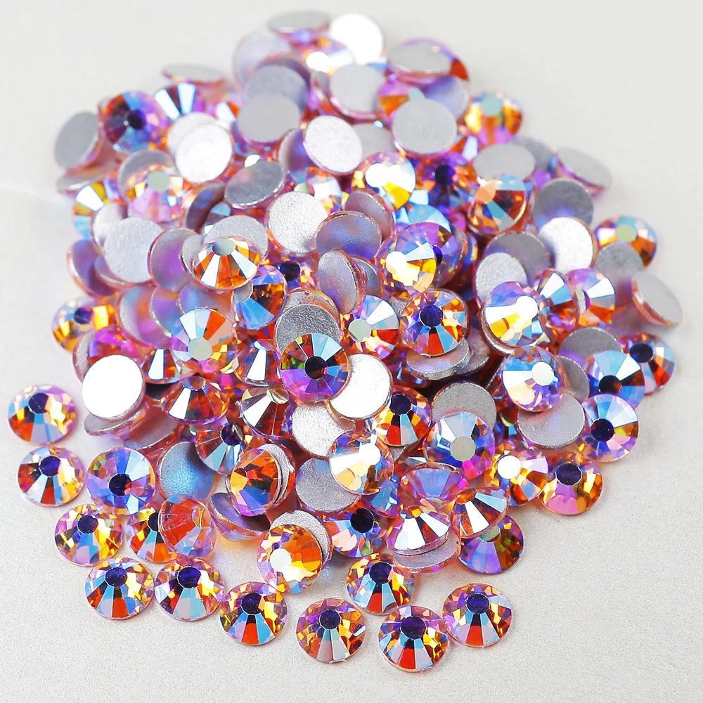 

Pujiang Yantuo Strass crystal stock sale Lt Rose Pink AB Non Hot Fix Glass Rhinestones For Phone