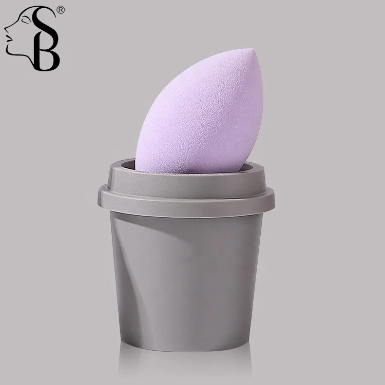 

beauty sponge with cup storage case vegan free makeup sponge set cup package