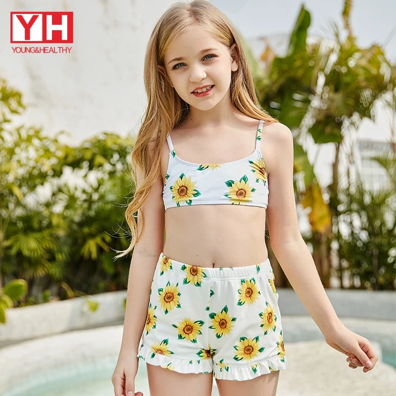 

Sublimation Custom Fitness Swimwear Kids Swimming Trunks Women Girls Bikini