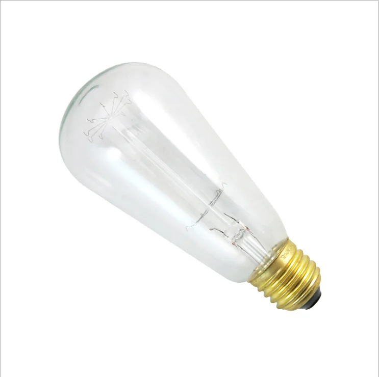 Vintage Edison light bulb ST64 E27 40W 60W