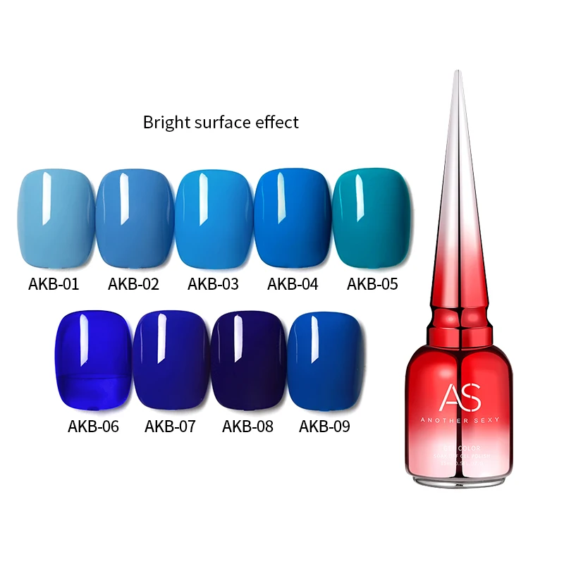 

AS Modern Fashion Simple Style Blue Nail Supplies Gel Blue Series Nail Polish Nail Art Gel