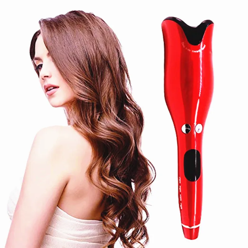 

OEM ODM Private Label Professional Classic Rose Hair Curler Auto Design Rotating LCD Hair Curling Iron Automatic Hair Curler, Red,black,blue,white