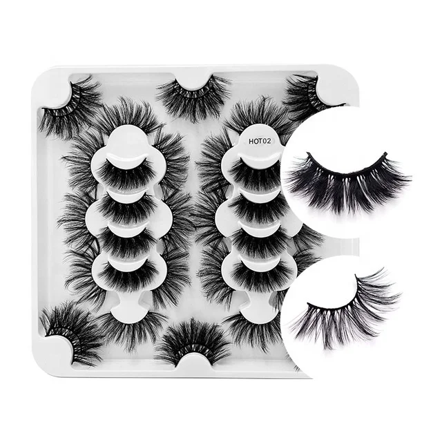 

BEAU FLY 18 Pairs 25mm Mink False Eyelashes Natural 8D Long False Eyelash with Box, Black