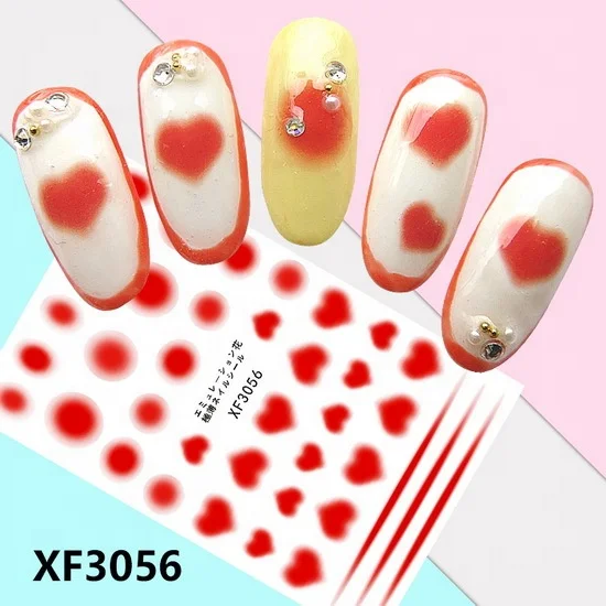 

Paso Sico Wholesale Flower Thin Adhesive Transparent Effects Japanese Nail Art Stickers for Holiday DIY Nails Tools Designs