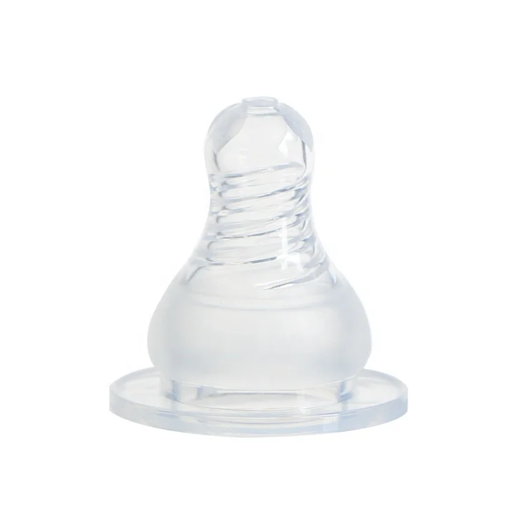 

Promotional  Baby Nipple Caliber ODM Roundhole Food Grade Liquid Silicone Breast Milk Feeding Bottle Nipples, High transparent