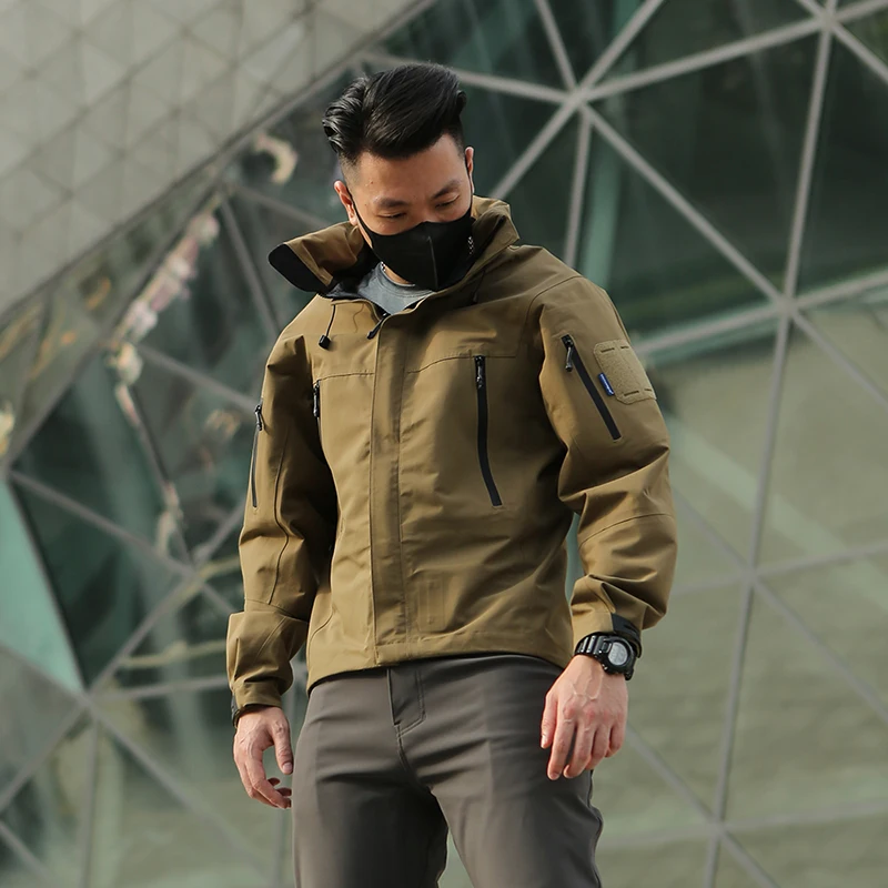 

Emersongear Windproof Hiking Camping Jacket Waterproof Soft Shell Tactical Outdoor Plus Size Winter Men's Fashion Work Jackets