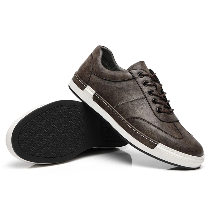 

Attractive Price New Type Loafer Casual Men Shoes Sneakers Leather, Black ,yellow, brown, grey