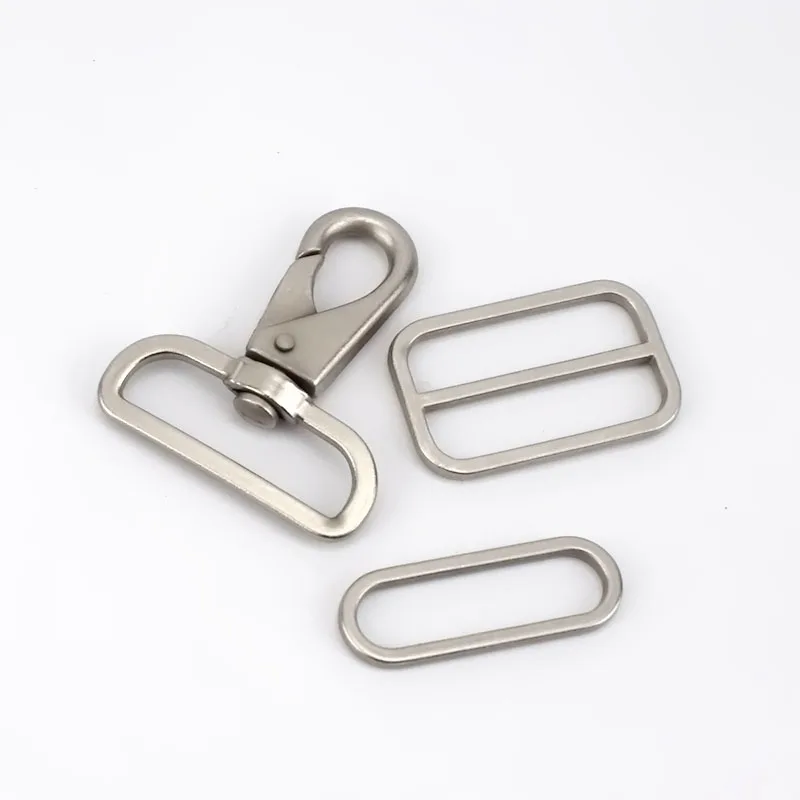 

Meetee BF427 38mm Alloy Snap Hook with Square Buckle Japanese Word Buckle Adjustable Ring buckles Set for Backpack Bag Hardware