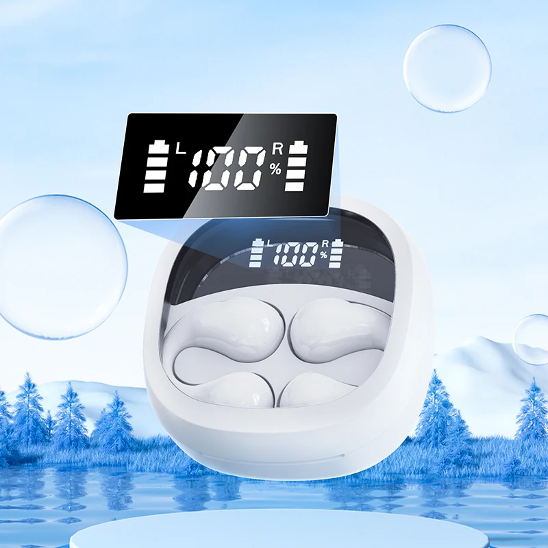 

2023 new transparanct earbuds Headphones waterproof earclip mini earphone earbuds Volume Control Earbuds for sports and travel