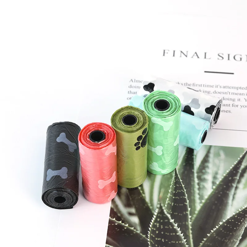 

Custom printing factory supplies biodegradable cornstarch pet manure dog garbage bags, Picture