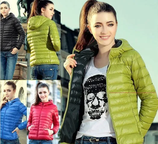 

2020 Long-sleeved high quality warm hooded thin cotton-padded jacket womens coat