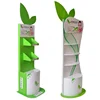 cardboard paper stacks display floor rack/stand, retail corrugated carton floor stand