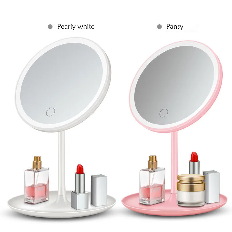

Factory spot smart desktop fill light beauty lamp office desktop storage with lamp LED makeup mirror, Colors