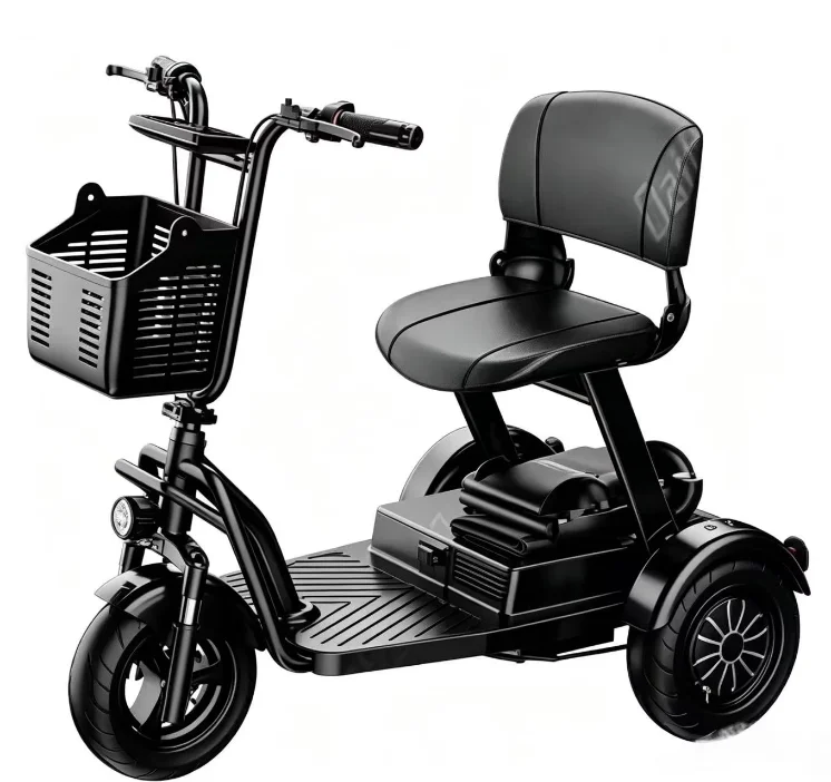 Folding 3-Wheel Electric Tricycle 500W 48V Removable Battery Preassembled for Adults Seniors Disabled Family, US & EU Stock