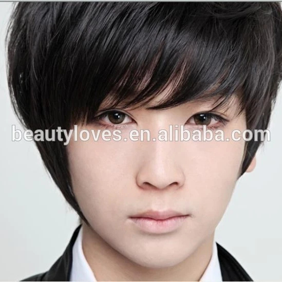 

New Heat Mens Male Cool Handsome Straight natural hair wig for men M13137