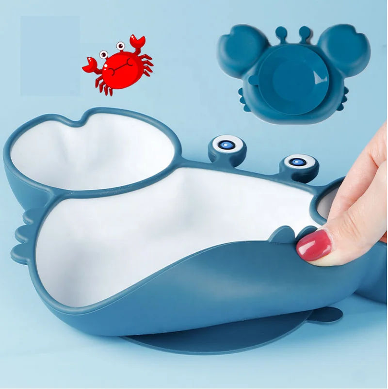 

Yofun Toddler Plates Silicone Tod Place-mats Infant Feeding Tray BPA Free Animal Crab Baby Feeding Plates Dishes & Plates