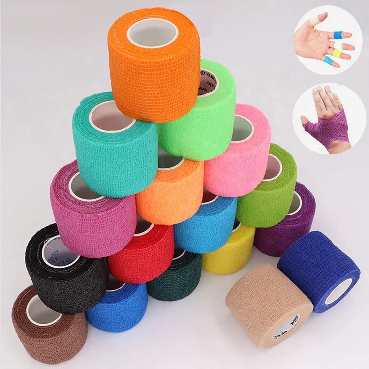 

Colorful Sport Self Adhesive Elastic Bandage Wrap Tape 4.5m Elastoplast For Knee Support Pads Finger Ankle Palm Shoulder