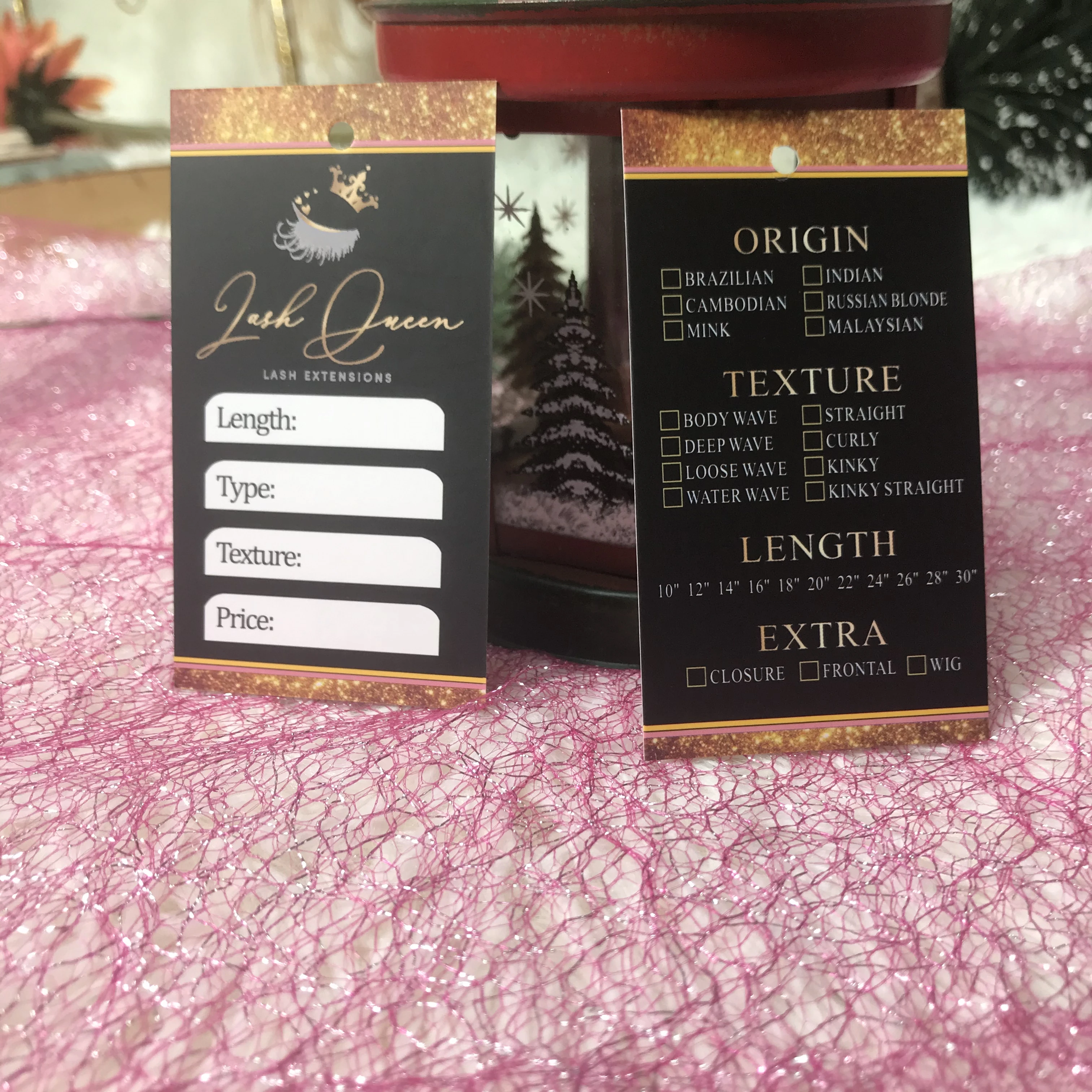 

professional hair hang tag label design as request